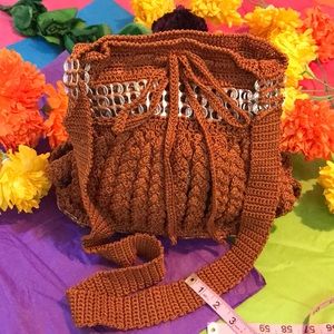 Hand made Crochet Purse with Soda Tabs